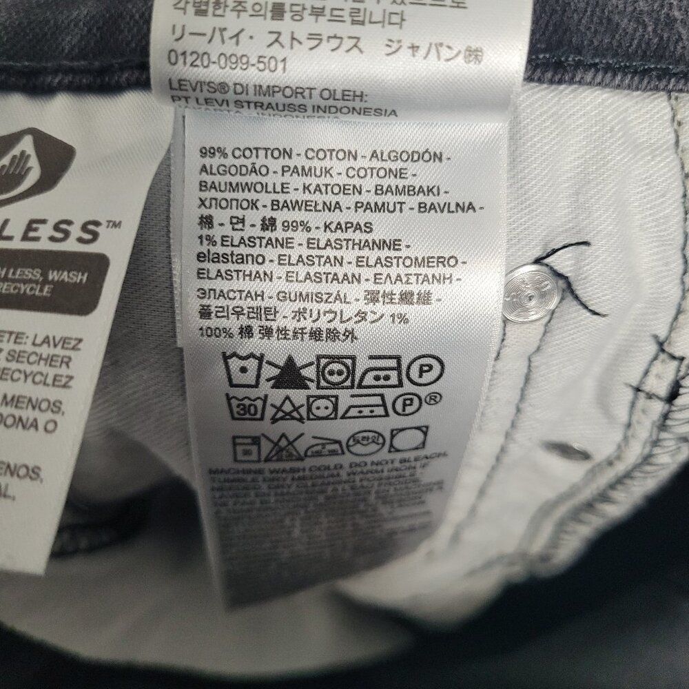 Levi's 569 loose straight fit black jeans size 34x30 - Picture 4 of 8